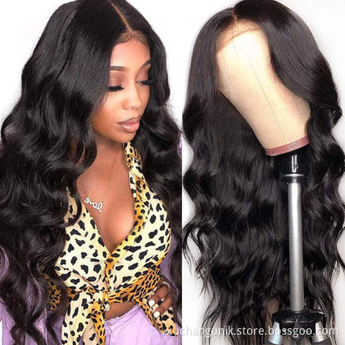 Uniky Water Wave Raw Indian Virgin Human Hair Hd Full Lace Front Wig Human Hair Transparent Lace Frontal Wig For Black Women